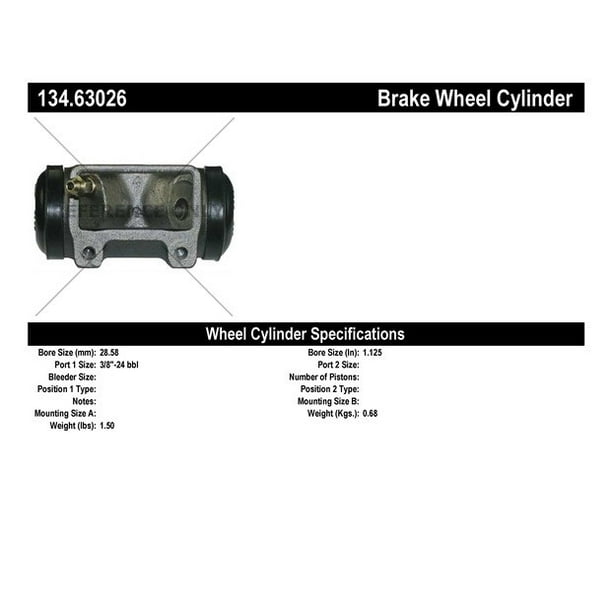 Centric Parts 134.63026 Drum Brake Wheel Cylinder Centric Parts 134.63026 Drum Brake Wheel Cylinder